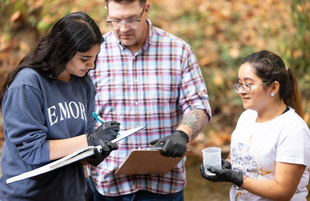 Rollins researchers doing fieldwork